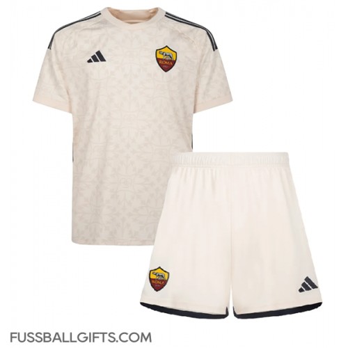 AS Roma Fußballbekleidung Auswärtstrikot Kinder 2023-24 Kurzarm (+ kurze hosen)